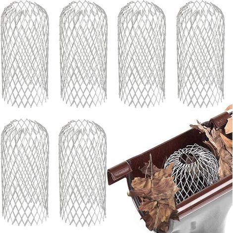 Filtre Gouttière, Crapaudine de Gouttière en Aluminium, Filtre Anti Feuille, Extensible Tamis de Filtre, Métal Gardes De Gouttière pour Maison, Avant-toit, Fossé, Égout, 6 pc (1/5)