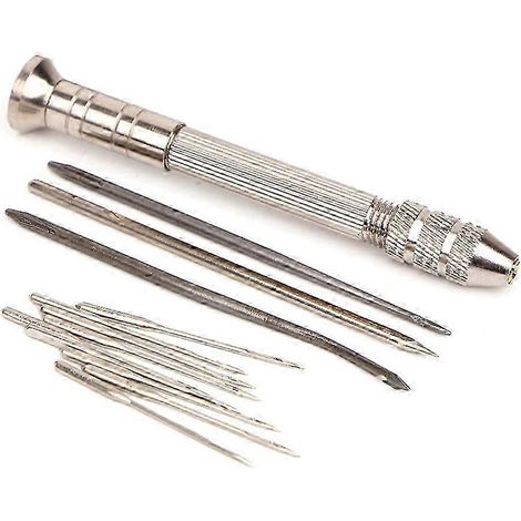 Ensemble d'aiguilles et de poinçons pour la couture du cuir, kit d'outils de réparation de chaussures, en cuivre et acier inoxydable, outils pour la couture. (1/5)