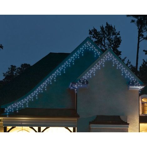 Kaemingk LED Eisregen Lichterkette 119 LED kaltweiß Weihnachtslichterketten