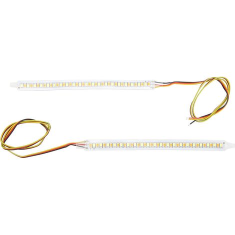 Indicatori di direzione per specchietti laterali 12V, 2 pezzi, striscia LED per specchietto retrovisore, indicatore di avvertimento, catarifrangente universale (1/4)