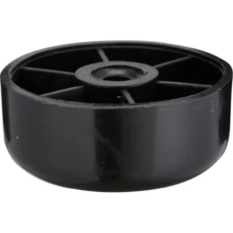 Pied droit pour table haute "CHARLY" en bois d'hêtre verni et acier noir, H 748 mm, D 50 mm