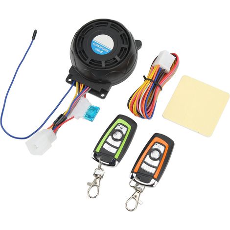 Système d'alarme antivol pour moto/scooter avec télécommande, haut-parleur et étanche, universel. Compatible avec tous types de motos et scooters. (1/5)