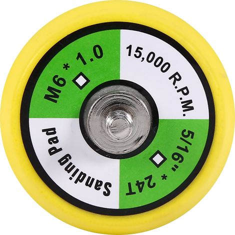 16 flache 2"-Schwammpolierpads für Druckluftschleifer und Poliermaschinen, M6x1-Gewinde, 16er-Packung (1/5)