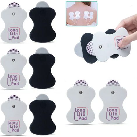 Patch de massage de rechange en forme de gourde, auto-adhésif, pour les muscles pectoraux, patch à électrodes en gel non tissé de type bouton (1/5)