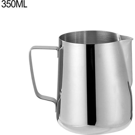 Pitcher À Lait - Acier Inoxydable - Pour Création De Mousse Lait - Latte Cappuccino - 350 ml (1/5)