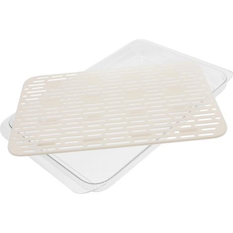 Double-Layer Transparent PET Dish Drainer Tray for Fruits, Vegetables, and Desserts - Practical and Elegant Storage for Kitchen and Tea (1/5)