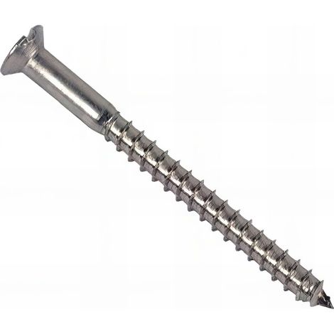 Vis bois tête fraisée Fendue 5 x 70 mm INOX A2 - Boite de 100 pcs - Fixtout VBFF05070A2