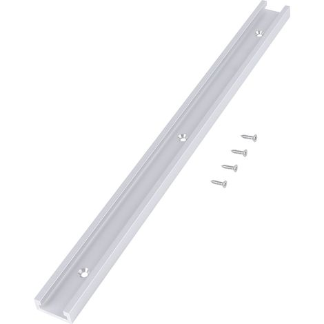 Rail en T de 400 mm en alliage d'aluminium avec vis autotaraudeuses pour le travail du bois