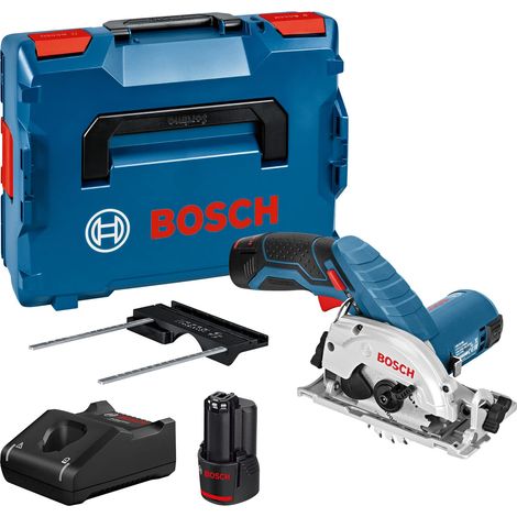 scie circulaire sans-fil GKS 12V-26 (Ø de lame : 85 mm, avec 2 batteries 3,0Ah, chargeur rapide GAL 12V-40, calage L-BOXX, L-BOXX) (1/5)
