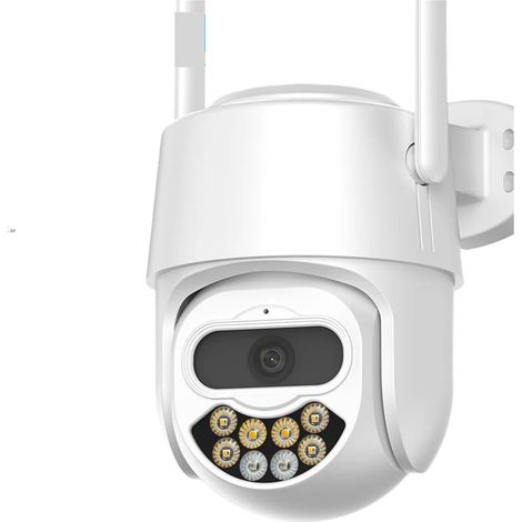Caméra de sécurité à Domicile Caméra PTZ 4MP 2K HD, Dispositif de sécurité extérieur IP, détection Humaine AI, Audio bidirectionnel, vidéosurveillance P2P(1080P Add 32G Card) (1/5)