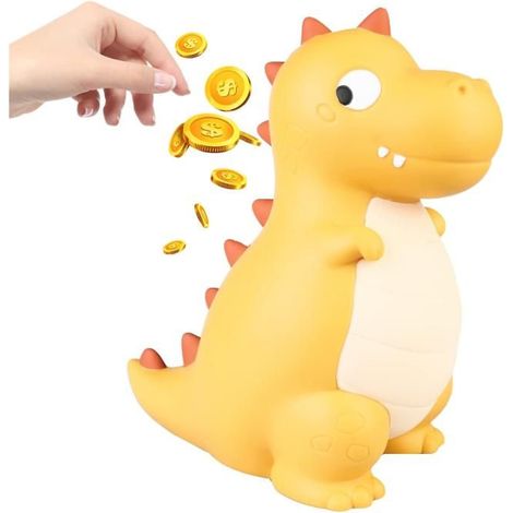 Tirelire Dinosaure Enfants Dinosaures Tirelire: Tirelire Dinosaure Filles Garçons Tirelires pour Décoration, Tirelire Incassable,PVC (1/5)
