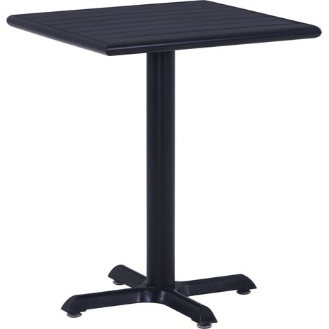 Table de jardin,Table meuble de Balcon,Table d'extérieur Noir 60x60x75 cm -44628 (1/5)