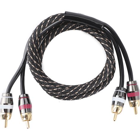 1 m/3,3 ft RCA-Audio-Splitterkabel, Auto-Audiokabel, reines Kupferkabel für DVD, CD und TV (1/5)