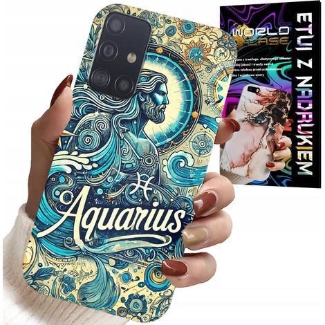 Custodia per Samsung Galaxy M31S - segno zodiacale, Acquario, retro con astronomia (1/5)