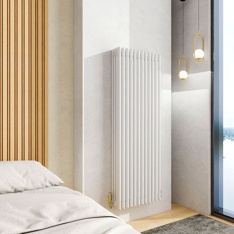 AICA 1500x560mm White Vertical Traditional Radiator Cast Iron 4 Column Heating UK (1/5)