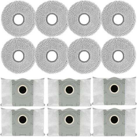 Pièces détachées pour aspirateur robot ECOVACS T50 Max/T50 Pro/T50 Omni/T50 Pro Omni/T50 Max Pro Omni : sacs à poussière et lingettes de nettoyage (1/5)