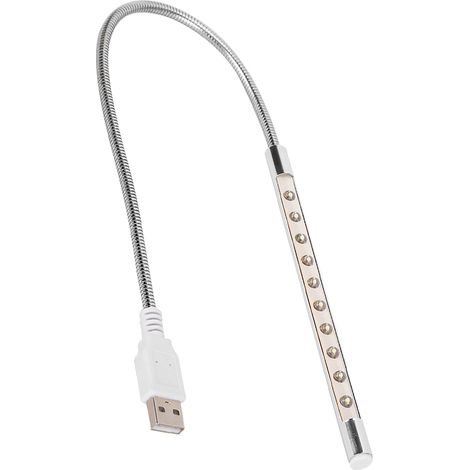 Lampe de clavier USB 10 LED, éclairage portable basse consommation pour ordinateur et usage domestique