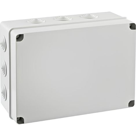 IDE – Boîte de dérivation étanche IP65 IK07 328x239x132mm – Entrées coniques pour câbles – Résistante aux UV et aux impacts