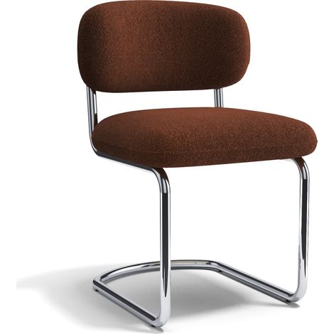 Lot de 2 chaises en bouclette terracotta GIGI (1/5)