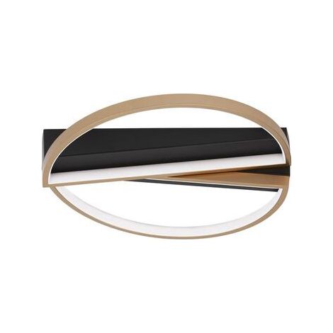 [NEUWERTIG] B-Ware Nova Luce Deckenleuchte Deckenlampe ELIZE LED Lampe Schwarz Warmweiß dimmbar 28W (1/2)