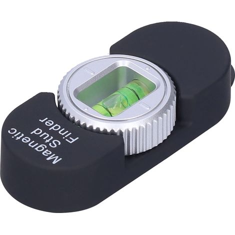 Détecteur de montants magnétique portable avec niveau à bulle pour clous et vis en acier (noir) (1/5)