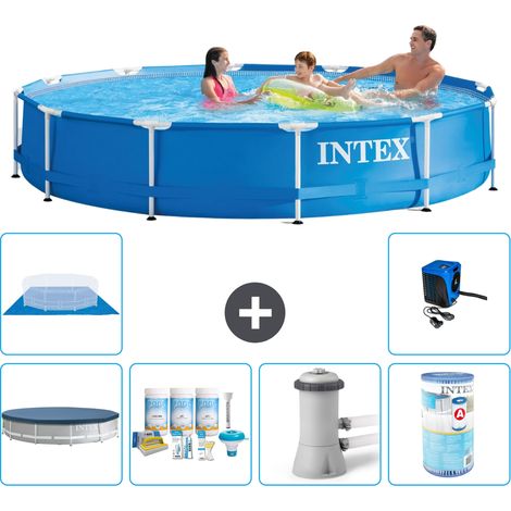 Intex Piscina con struttura Rotonda - 366x76 cm - 7-pezzi S41561 (1/5)