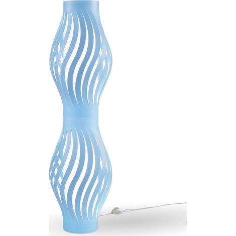 Piantana Moderna Helios Polilux ® Blu Pastello 2 Luci E27 H123Cm (1/2)