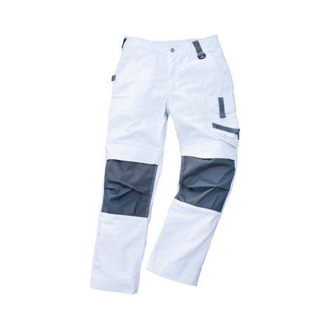 Pantalón de trabajo Campo, Talla 48, blanco/gris