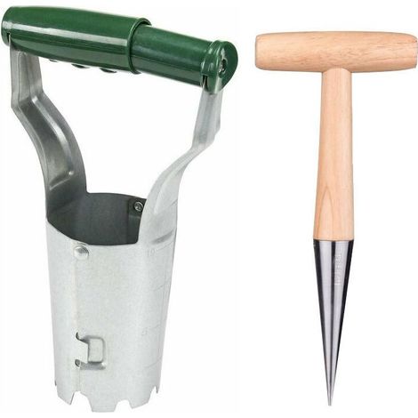 Ensemble de 2 Outils de Plantation pour Bulbes, Planteur à Bulbes avec Pot, Kit de Jardinage pour Fleurs et Semis (1/5)