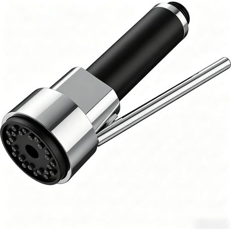 Küchenarmatur mit Ausziehbrause, Universal-Brausekopf für moderne Herdausläufe, Badarmatur, Spritzschutz-Brausekopf mit Wasserstopp, Chrom, G1/2"
