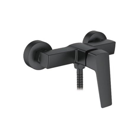 Ibergrif M12007B Robinet de douche, avec douchette, tuyau et support, noir