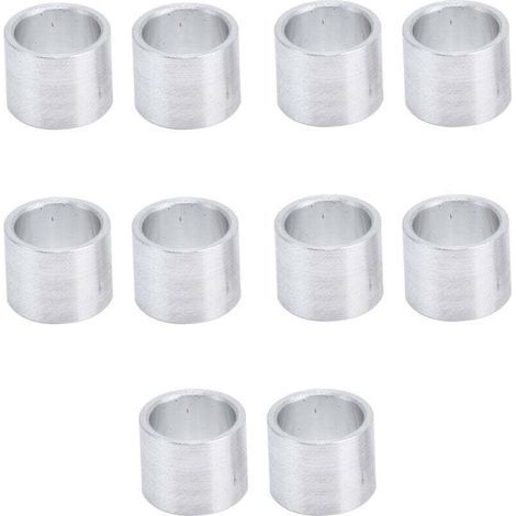 Ulisem Aluminium-Distanzstück, Metall-Distanzstück, rundes Aluminium-Distanzstück, gewindelose Distanzhülse, glattes gewindeloses Außendistanzstück, 10 mm (1/4)