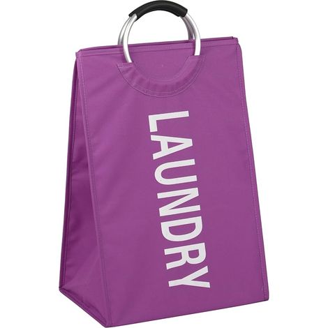 PANIER À LINGE LAUNDRY EN POLYESTER PRUNE
