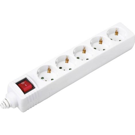 [GEBRAUCHT] B-Ware Sygonix BT-2372211 Steckdosenleiste Mit Schalter 5fach Weiß 1 St. (BT-2372211) (1/2)