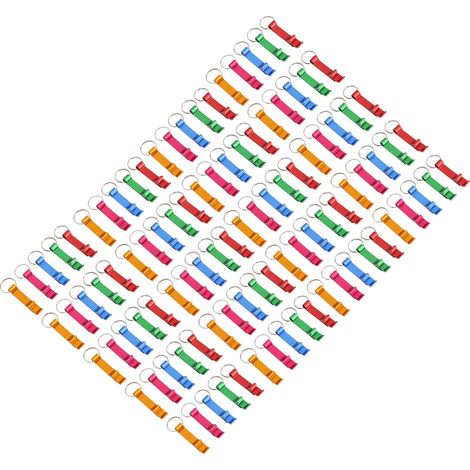 Décapsuleur Porte-Clés 100 Pièces en Alliage d'Aluminium Multicolore Ouvre-Bouteille Anneau Porte-Clés Pince à Griffe pour Sodas et Boissons (1/5)