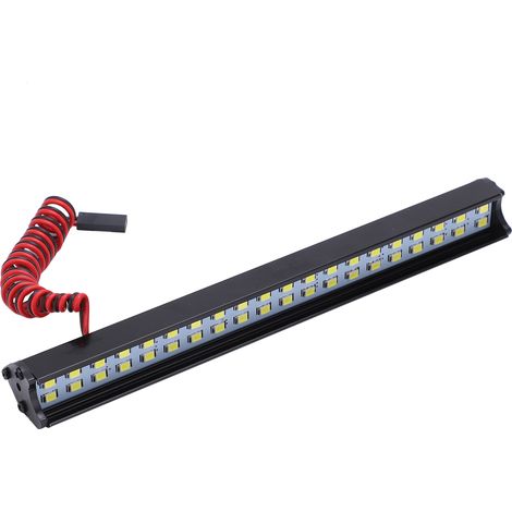 Barre lumineuse LED double rangée de projecteurs robuste pour voiture de simulation de franchissement Wrangler 1/10 (1/5)