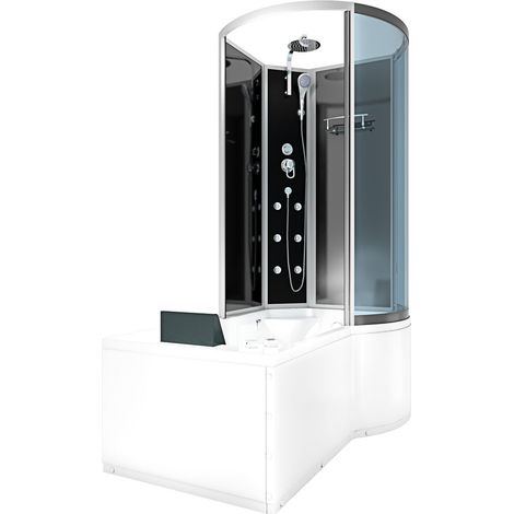 Whirlpool Wanne Duschtempel Dusche Duschkabine K50-L30-WP 170x100 cm ohne 2K Scheiben Versiegelung (1/5)