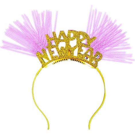 Bandeau lumineux LED pour femme, serre-tête à flamme lumineuse, bandeau pour le Nouvel An, les fêtes, les bals et les raves-F Random Color (1/5)