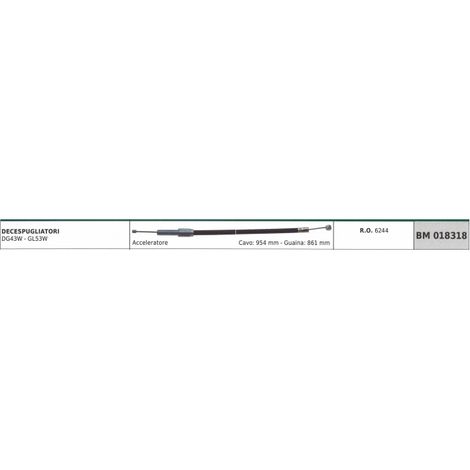 GREEN LINE DG43W desbrozadora cable acelerador 954 mm cable funda 861 mm