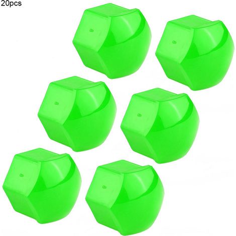 20 embouts d'écrou de roue 19mm, cache-vis pour jantes auto, protection extérieure (vert) (1/5)