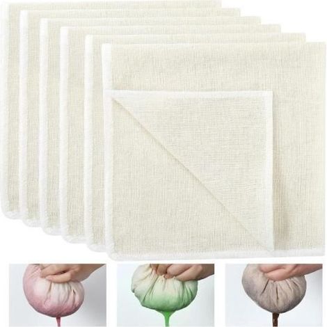Étamine Alimentaire - Non Blanchi - 40x40cm - Coton Pur - Réutilisable - Filtration Fine (1/4)