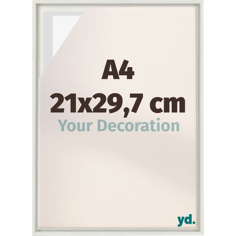 Your Decoration - Cadre flottant - Blanc Mat - Cadre en caisse américaine pour toile sur chassis - MDF - Lyon (1/5)