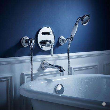 Ensemble de baignoire encastré Nostalgie Retro PaulGurkes