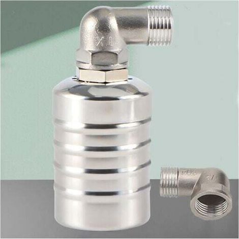 Régulateur de niveau de piscine,régulateur de niveau d'eau automatique pour réservoir d'eau,Vanne à flotteur entièrement automatique en acier inoxydable 304, mini robinet à boisseau sphérique à (1/4)