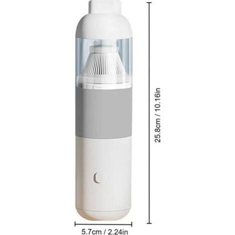 Aspirateur Portable - Aspirateur Cyclonique Sans Fil - Pour Voiture Intérieur - 20000 Pa - 130 Ml - Autonomie 15 Min - 2 Batteries 2000 Mah (1/5)