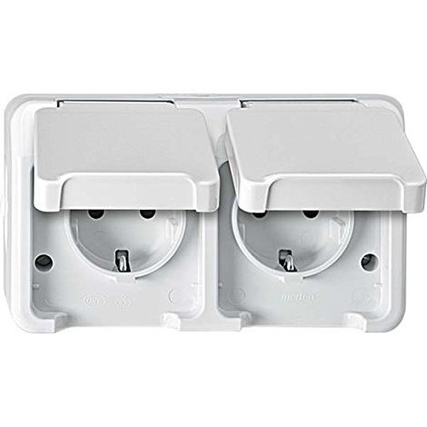 Merten 4042811179908 Interruptor para locales húmedos gris claro