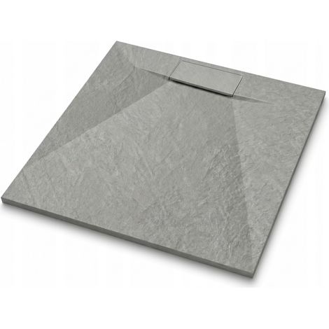 Receveur de douche - Gris - 80x80cm - Carré - Smc (1/5)