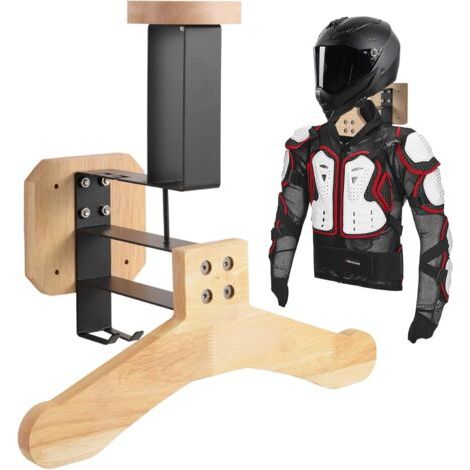 Support Casque Moto, Porte Casque Moto Mural pour Accrocher Le Casque et la Veste de Moto au Mur, Support Mural pour Gilet Tactique (1/5)