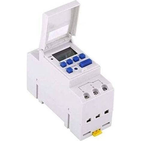 Programmateur Horaire Electrique Minuterie Relais Interrupteur Horaire Afficheur LCD Préréglage Hebdomadaire Programmable ( 220V ),de (1/4)