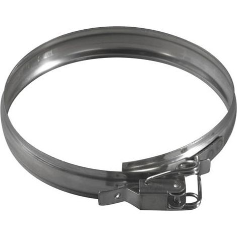 TEN – Collier pour fumisterie inox Ø200 – Pour conduit rigide – Obligatoire pour tubage rigide – Résistant aux gaz-fuel-bois-charbon